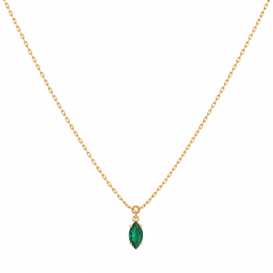 Emerald Solitaire Necklace