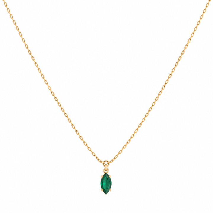 Emerald Solitaire Necklace