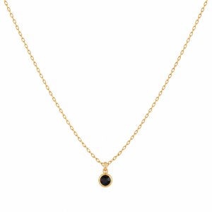 Black dainty necklace