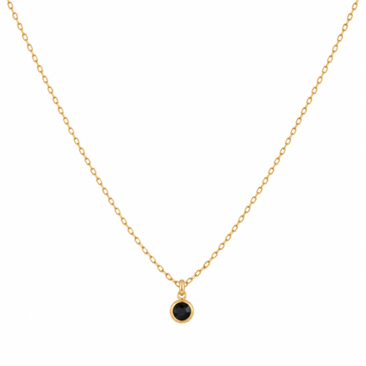 Black dainty necklace