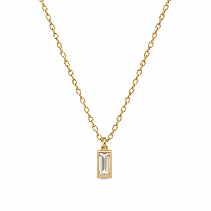 White stone necklace