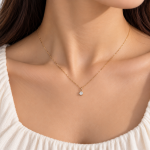 White dainty necklace