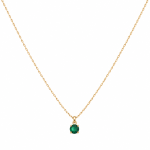 emerald round necklace