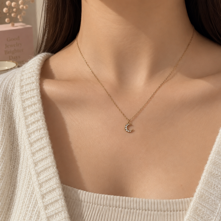 Moon stone necklace