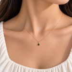Black dainty necklace