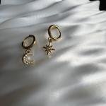 Star & moon hoops