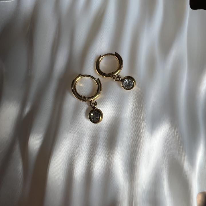 White dainty hoops