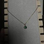 emerald round necklace